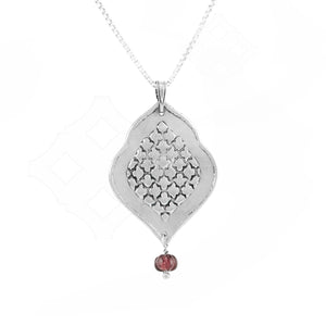 Sterling Silver & Garnet Marrakech Pendant