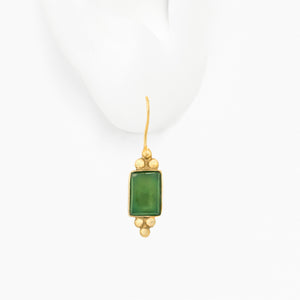 Byzantine Gold & Chrysoprase Earrings