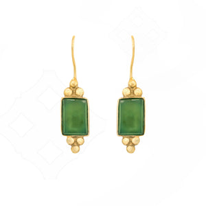 Byzantine Gold & Chrysoprase Earrings