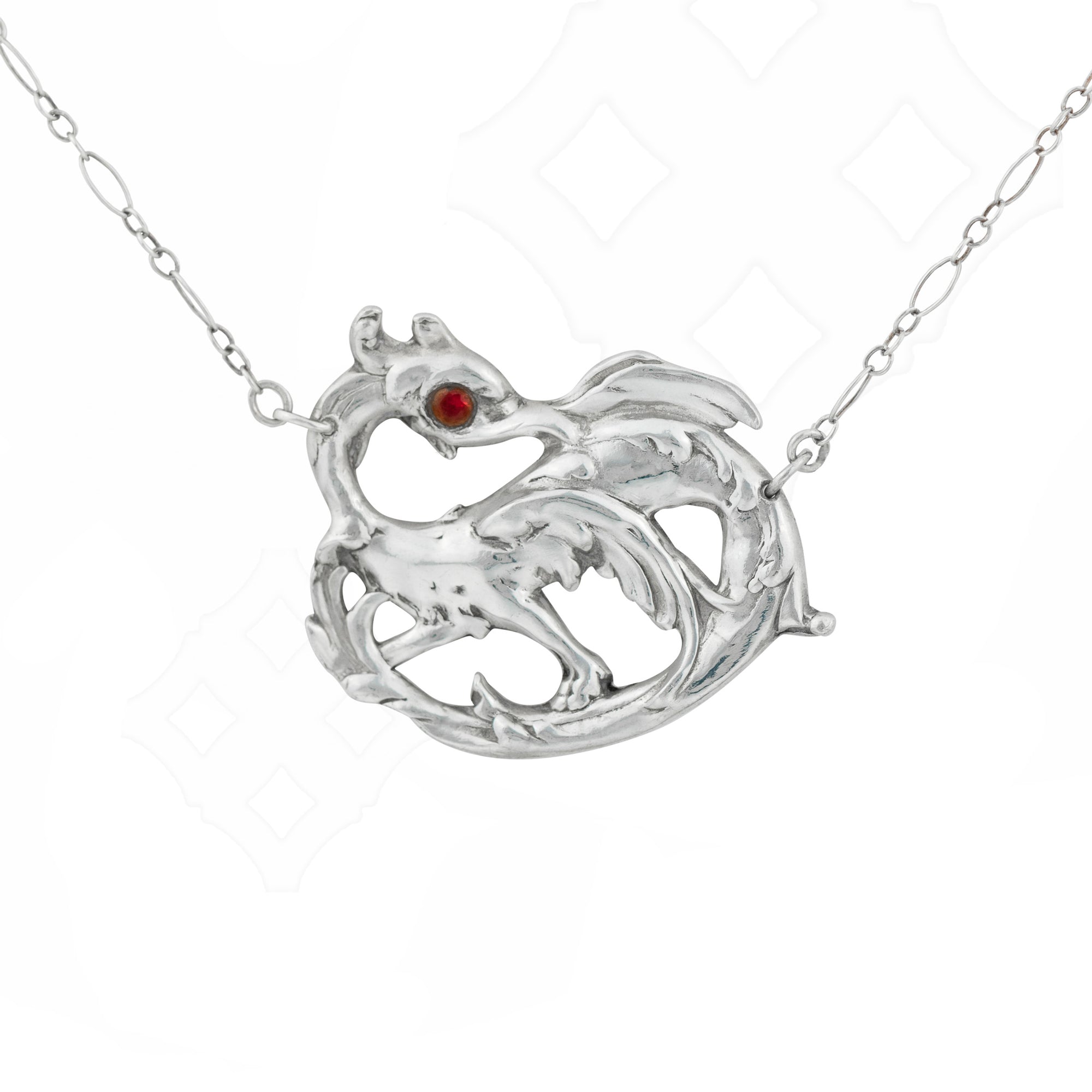 Sterling Silver & Citrine Medieval Dragon