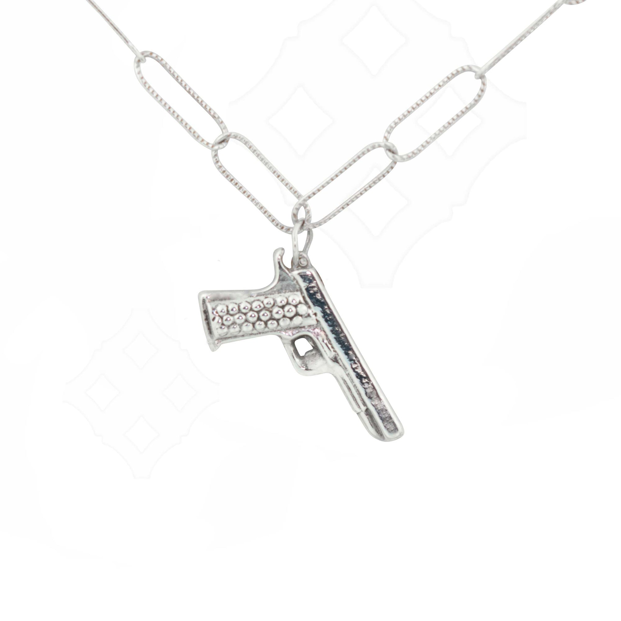 Annie Get Your Gun, <br>Sterling Silver Handgun Charm & Necklace